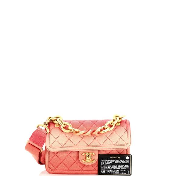 Chanel Sunset On The Sea Flap Bag Quilted Caviar Small Pink - Picture 2 of 7